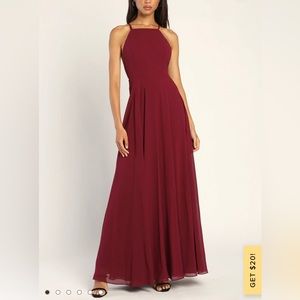 Lulu’s Mythical Kind of Love Dress in Wine color